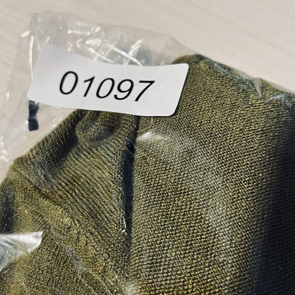 Connected Apparel M Olive Green Cowl Neck LS Sweater Midi Dress Boho Demure - Picture 9 of 9